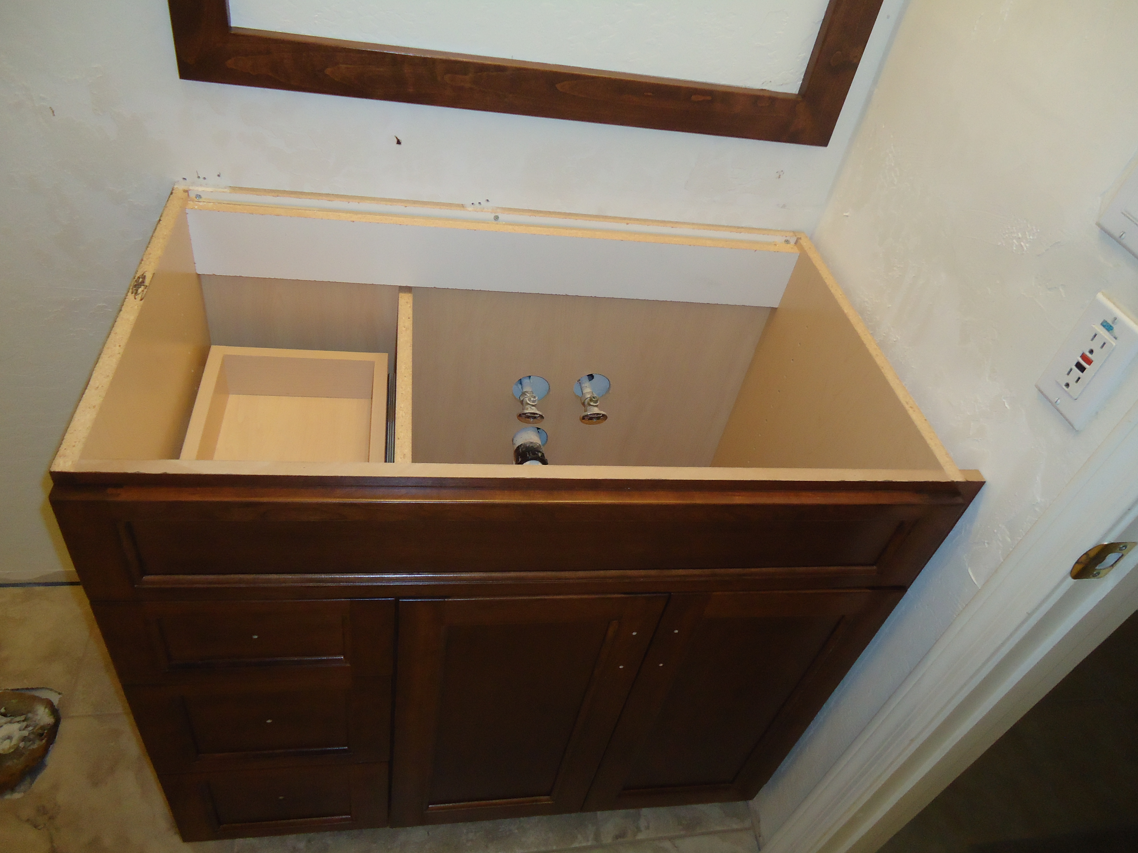Custom installed cabinets bathroom remodel in Cave Creek