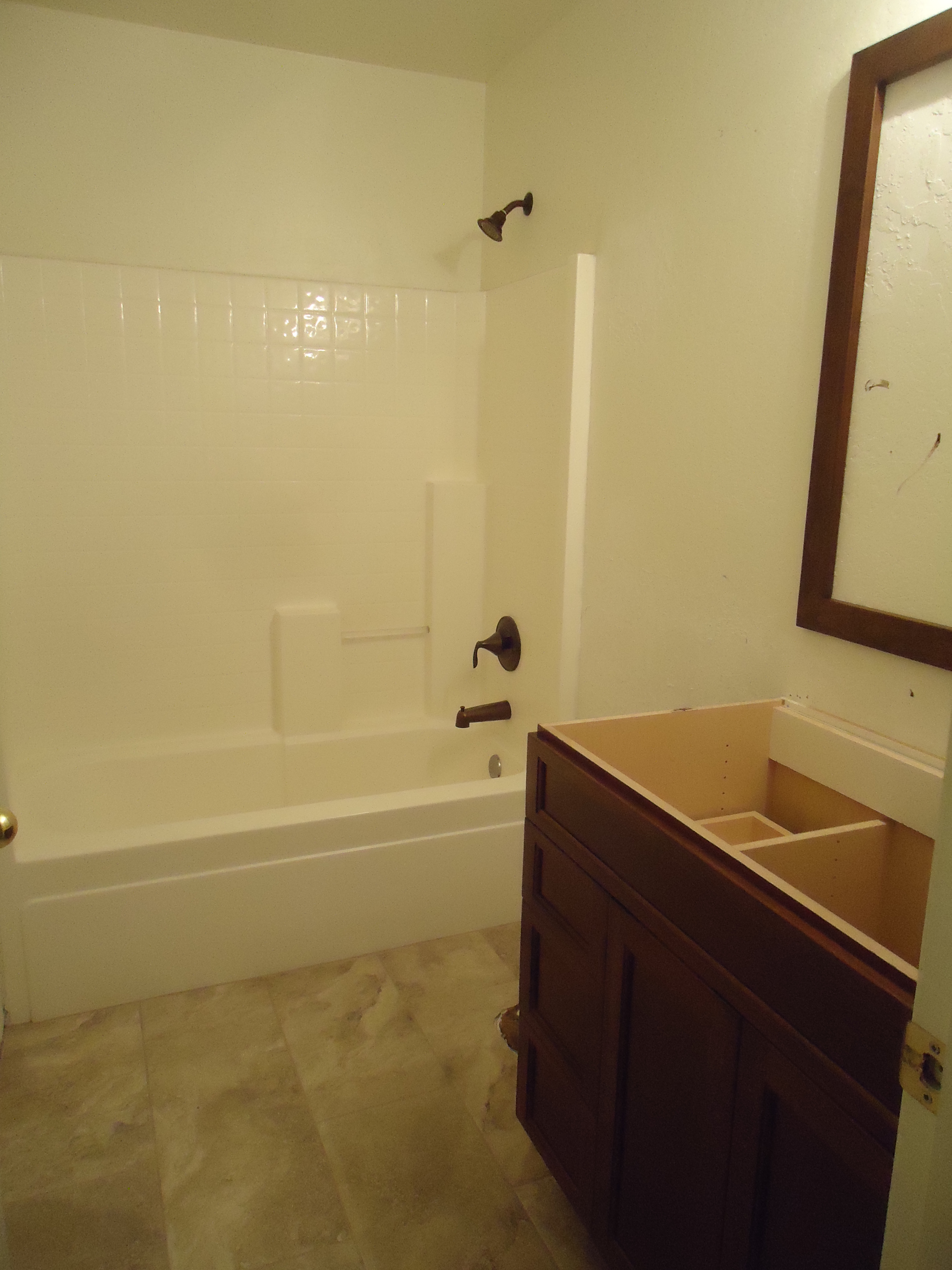 Master bathroom remodeling side view of shower in Phoenix