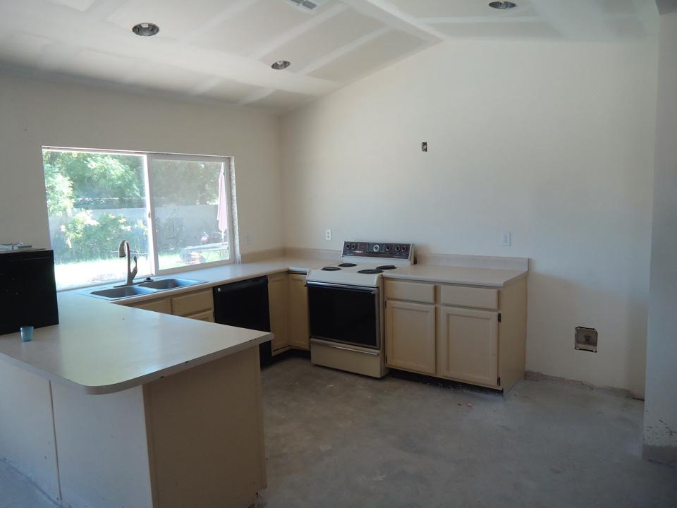 Before photo of phoenix kitchen with Valcon General contractors