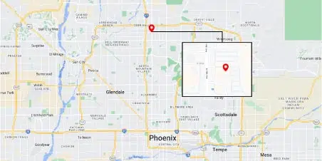 Map Showing Valcon General's Location In Phoenix